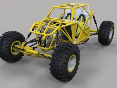 Rock crawling buggy 3D model