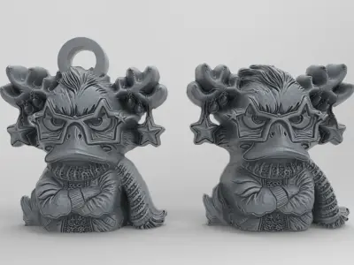 christmas duck decor 3  3D print model