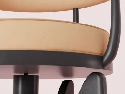 SILLA INDOCHINE - CHARLOTTE PERRIAND Low-poly 3D model
