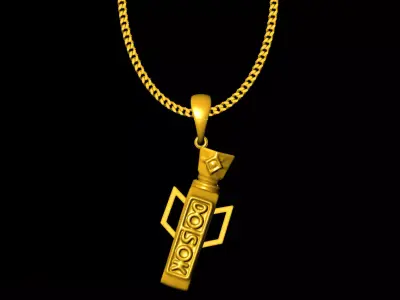 Perfume bottle pendant charms - one inch pendant 3D print model