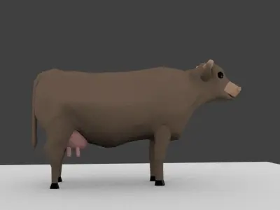 Cow cartoon 3D model