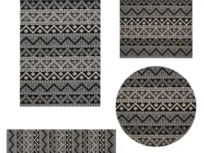 9 in 1 Rug Collection No 8 Low-poly 3D model