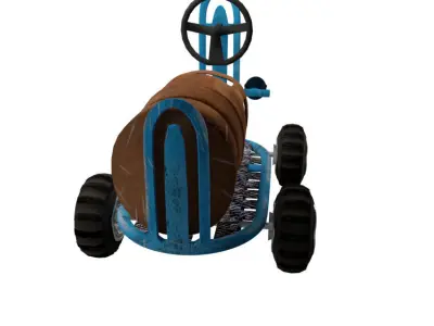 Car race cartoon lowpoly Low-poly 3D model