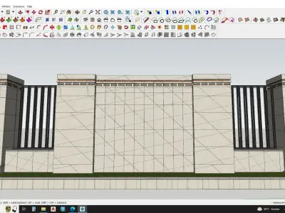 boundary wall 3d model 3D model