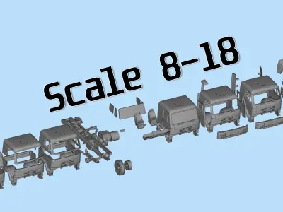 3Dprintable truck benz  SK Series low roof Cab   3D print model
