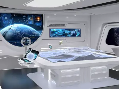 Technology space Exhibition Hall 3D model