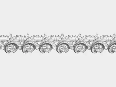 Carved decor for cnc 65 3D model