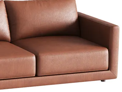Melbourne Leather Sofa 3D model