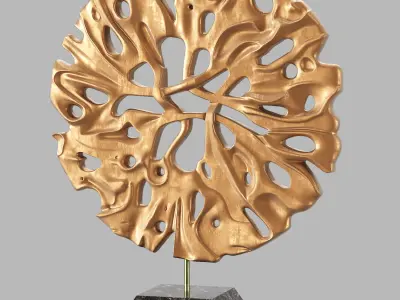 Decore gold leaf sculpture 3D print model