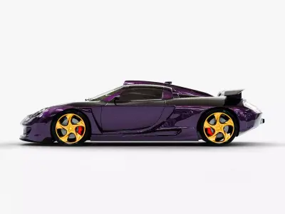 Porsche Carrera GT Supercar High Quality 3D model