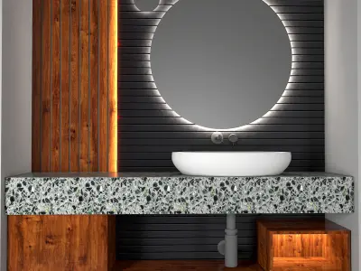 Bathroom furniture 02 Free 3D model