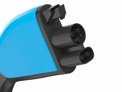 Electric Vehicle Charging Plug Socket 03 3D model