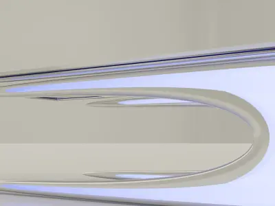 Futuristic Metal Table with Blue LED Lighting Free low-poly 3D model