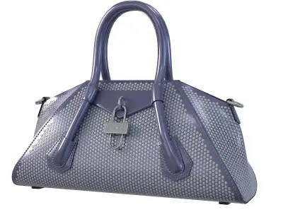 Givenchy Mini Antigona Bag Metallic Purple Low-poly 3D model