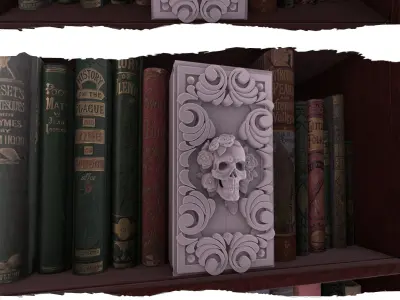 Memento Mori Booknook 3D print model