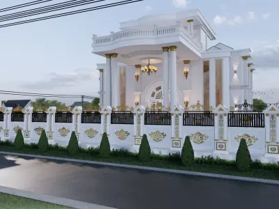Luxury House large 2 Floor  3D model