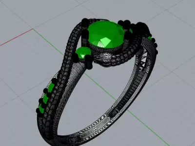 Fire Serpent Ring 3D print model