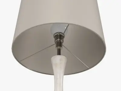 Table lamp with lampshade 02 3D model