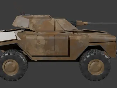 Sci Fi APC Low-poly 3D model