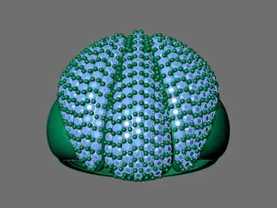 Womens Rings With Stone Ring Ready STL 3DM Models Rings women 3D print model