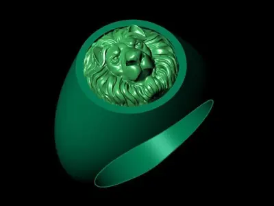 Lion Men Ring 3D print model