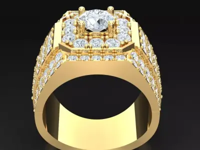 Luxury Men Rings Designs 4MR023 3D print model