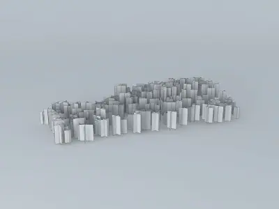 Street Of Gold Medals Trees 01 Free 3D model