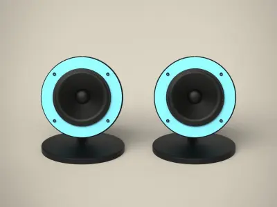 Speakers two 3D model