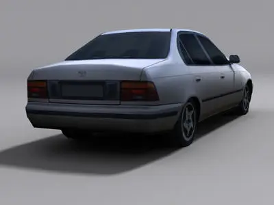 Cars Collection silver van Low-poly 3D model