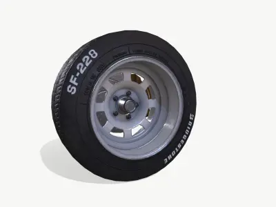Rally wheel FS - 228 Low-poly 3D model