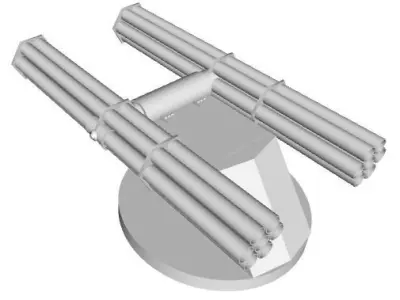Brazilian Army M8 Greyhound Rocket Launcher Prototype Turret 3D 3D print model