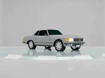 MERCEDES SL 1972 - LOW POLY 3D model
