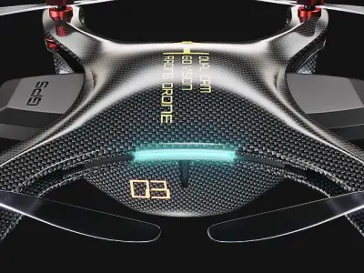 Dual Cam Racing Drone 3D model