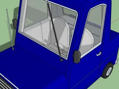 Three wheel car 3D model