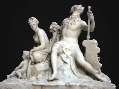 Loire et Loiret Low-poly 3D model