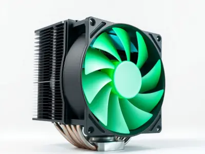 Adaptive CPU Cooler Model Pack with Minimalistic Fan Design Low-poly 3D model