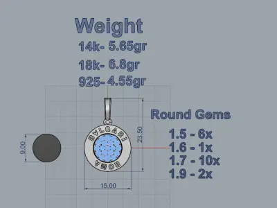 Bvlgari Pendant 3D print model