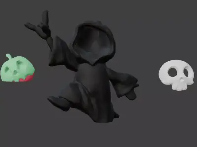 ghost  halloween 3 part print  3D print model