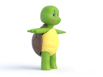 Cartoon Tortoise Low-poly 3D model