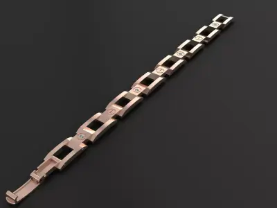 CARTIER BRACELET WITH THE STONES 3D PRINT MODEL 3D print model