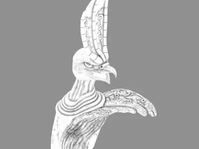 Stone Town Magic Cave - Stone Eagle 01 3D model