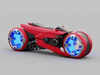 TRON BIKE MX3000 rigged 3D model
