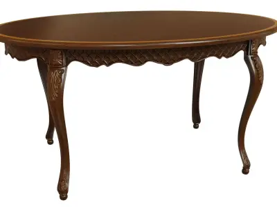  Classic table with carvings 1500 3D model