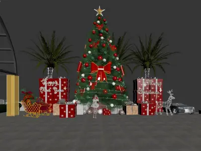Bow ChristmasTree Design 3D model