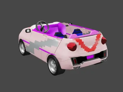 cartoon car  3D print model