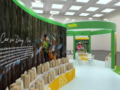 indoor exhibition booth 3D model