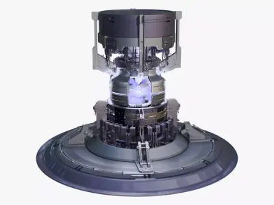 Sci-Fi Fusion Power Core Generator M1 3D model