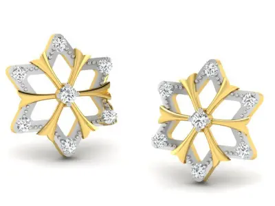 Women Diamond Earring 3D print model
