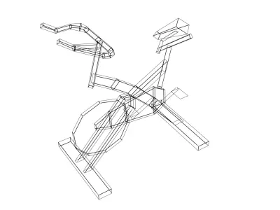 Spinning Bike Low Poly Free low-poly 3D model