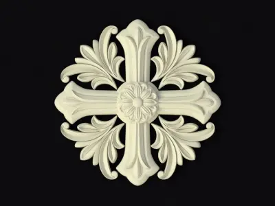 Central decor ornament for furniture 3D model 423